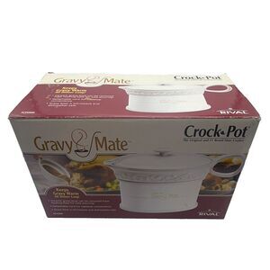 Crock-Pot Gravy Mate 18 oz Ceramic Gravy Warmer, Removable Bowl, White SCVG000